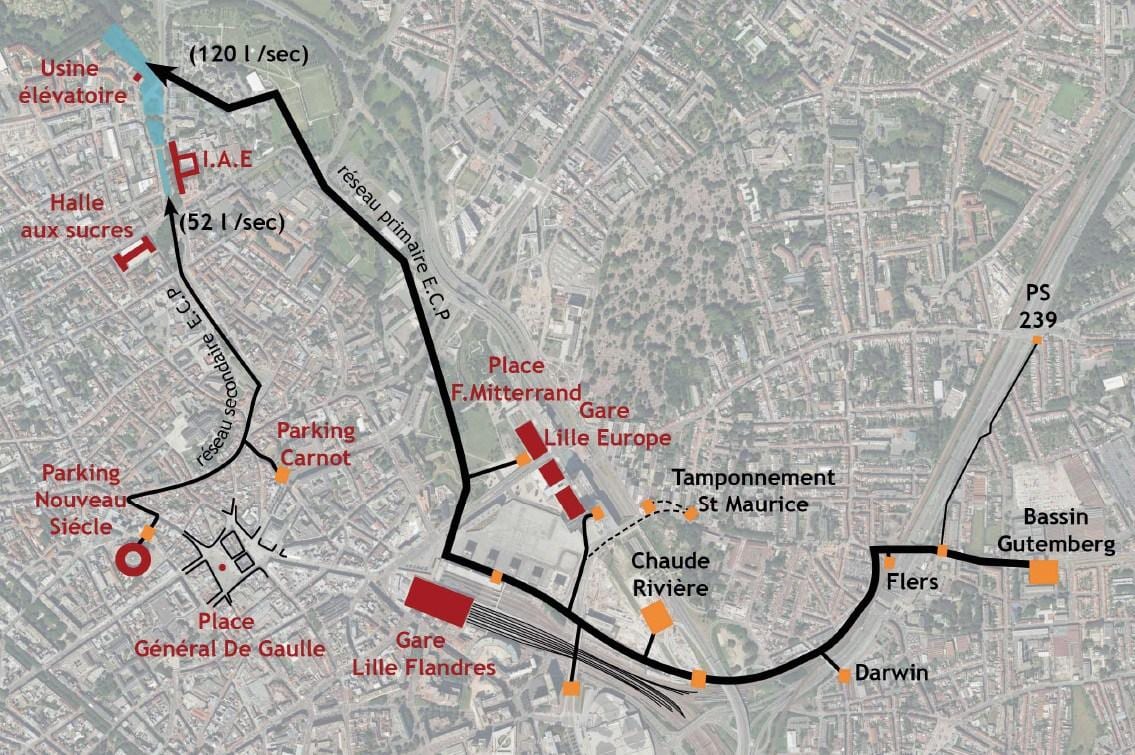 mapa łodzi Lille