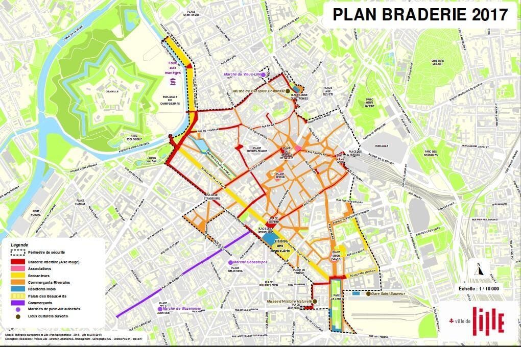 mapa braderie Lille
