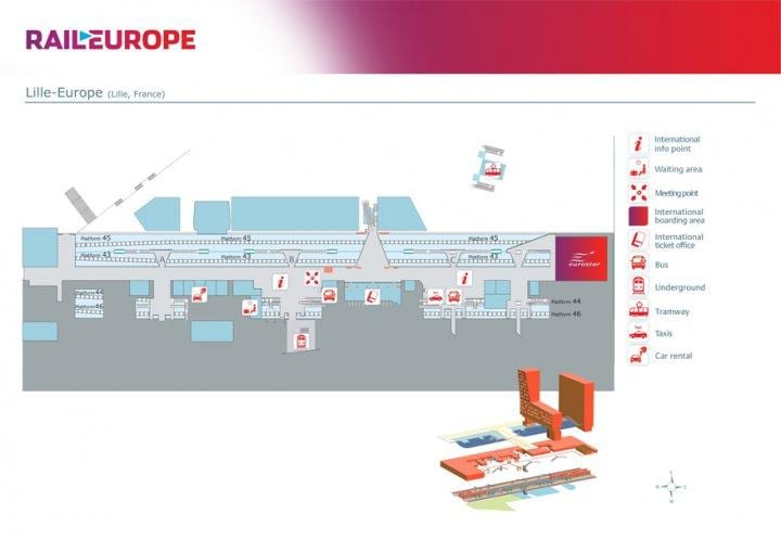 Dworzec kolejowy Lille-Europe na mapie
