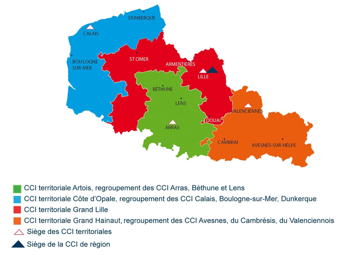 mapa Francji Lille dziedzinie
