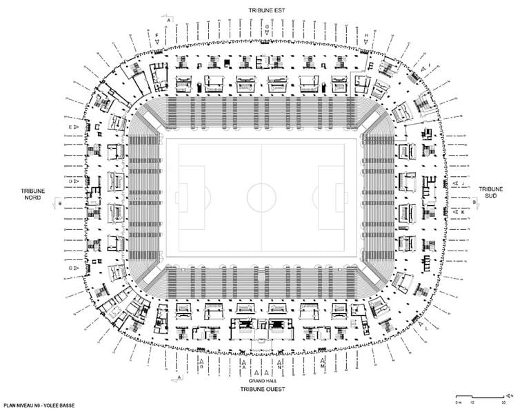 mapę stadionu Lille