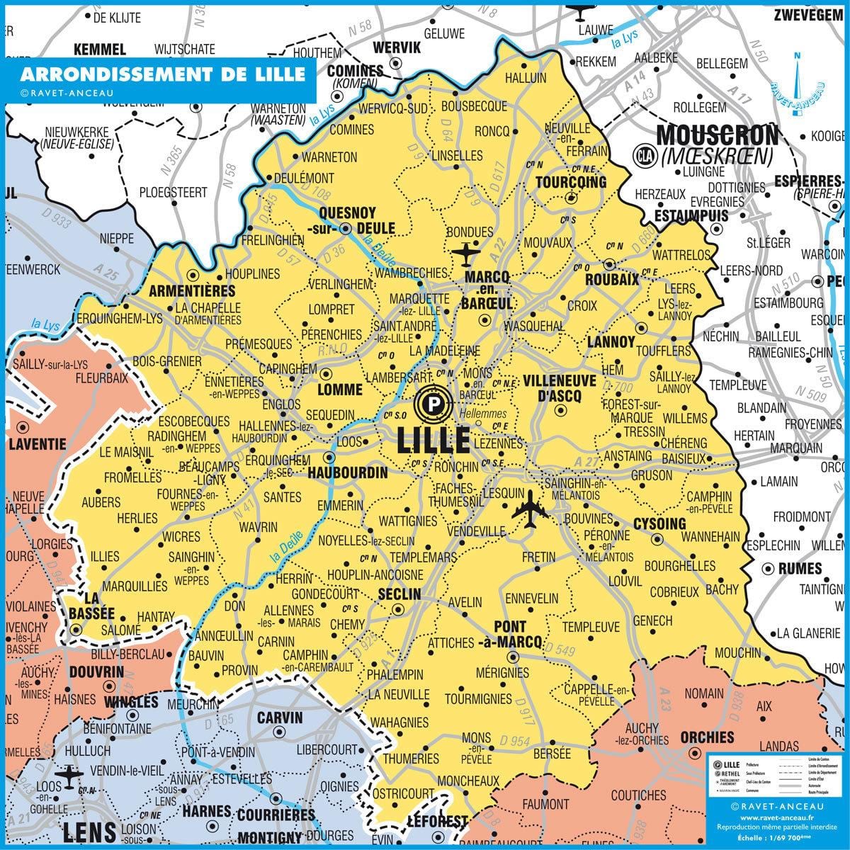 mapa państwa Lille