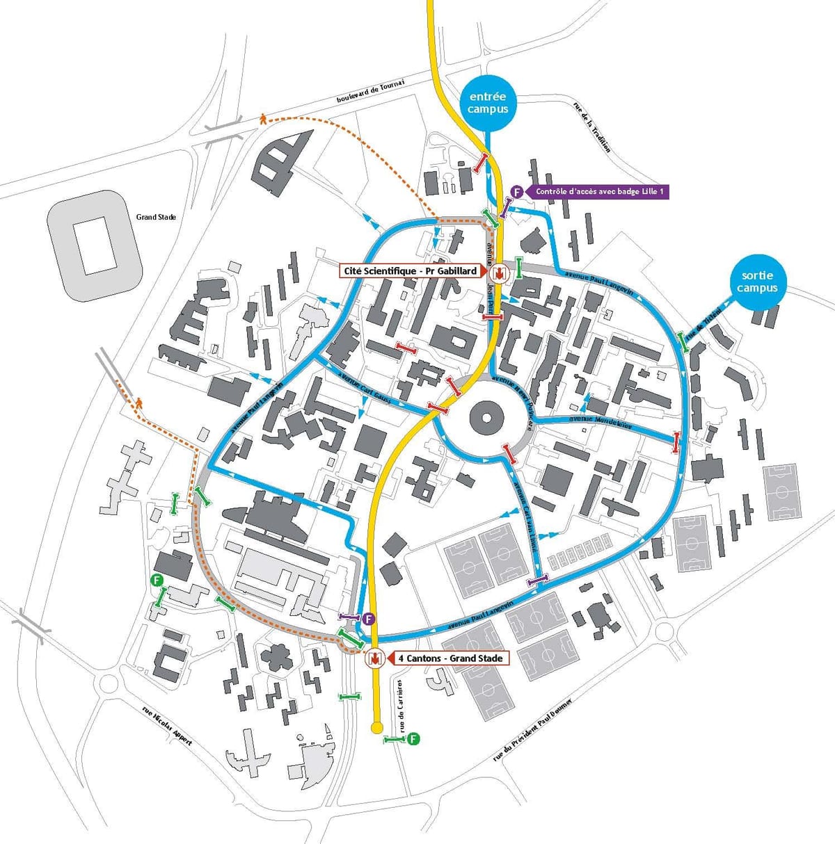 mapa Lille szkoły