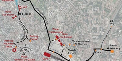 Mapa łodzi Lille