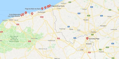 Mapa plaży Lille